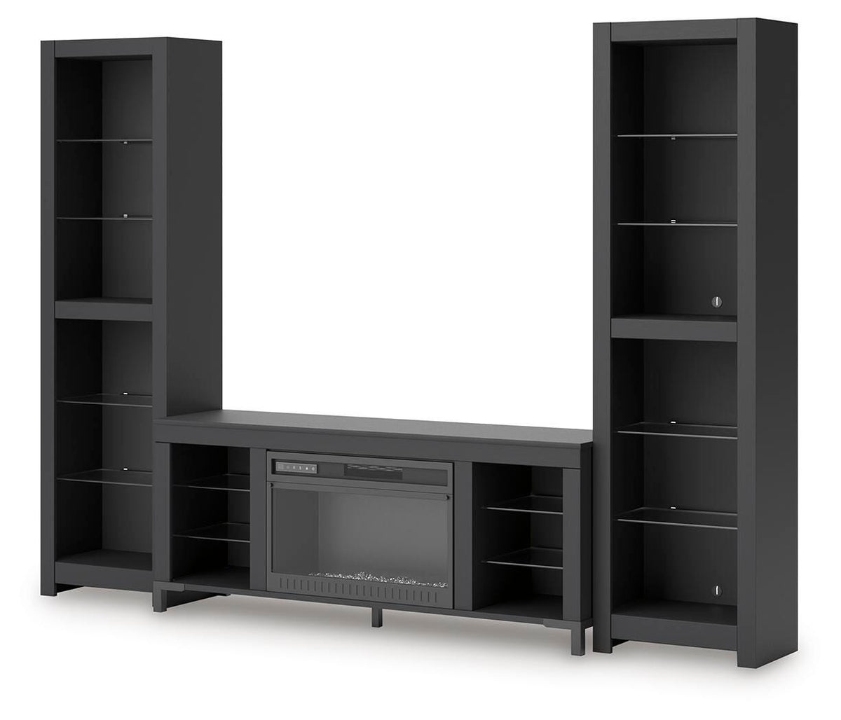 Cayberry 3-Piece Entertainment Center with Electric Fireplace - W2721W2