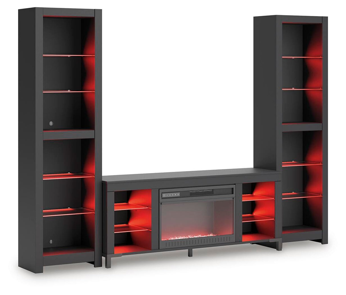 Cayberry 3-Piece Entertainment Center with Electric Fireplace - W2721W2