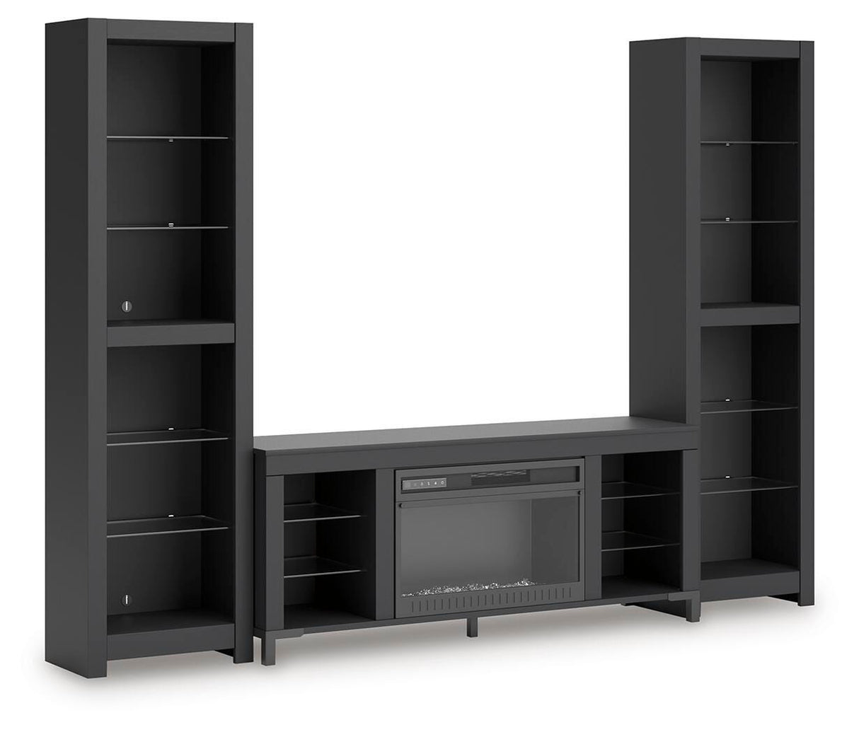 Cayberry 3-Piece Entertainment Center with Electric Fireplace - W2721W2