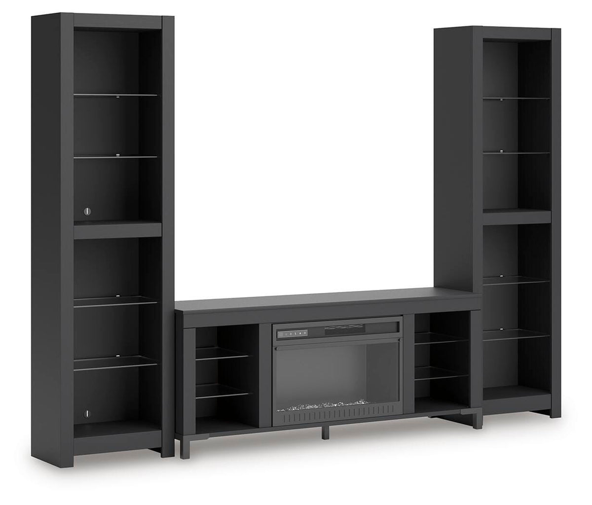 Cayberry 3-Piece Entertainment Center with Electric Fireplace - W2721W2