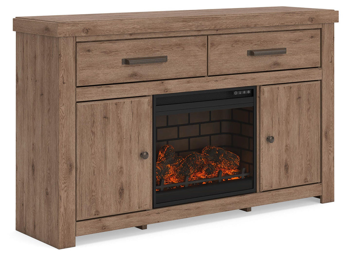 Garistyn 62" TV Stand with Electric Fireplace - W2844W1