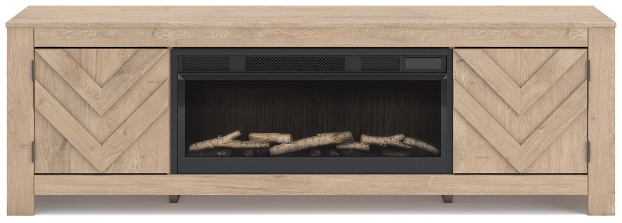 Cayboni 71" TV Stand with Electric Fireplace - W3787W1
