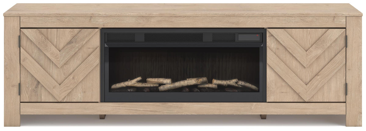 Cayboni 71" TV Stand with Electric Fireplace - W3787W1