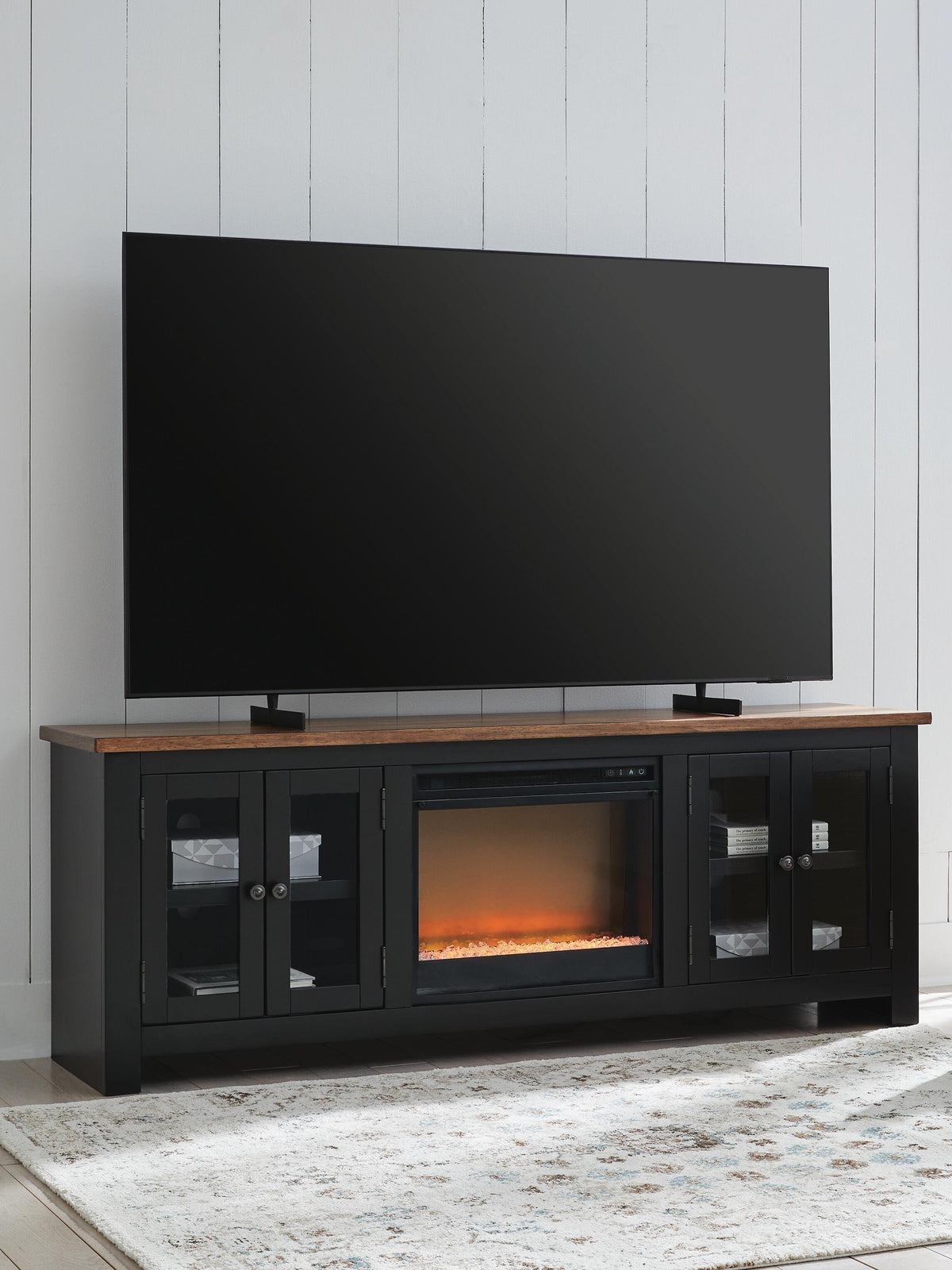 Wildenauer 76" TV Stand with Electric Fireplace - W664W2