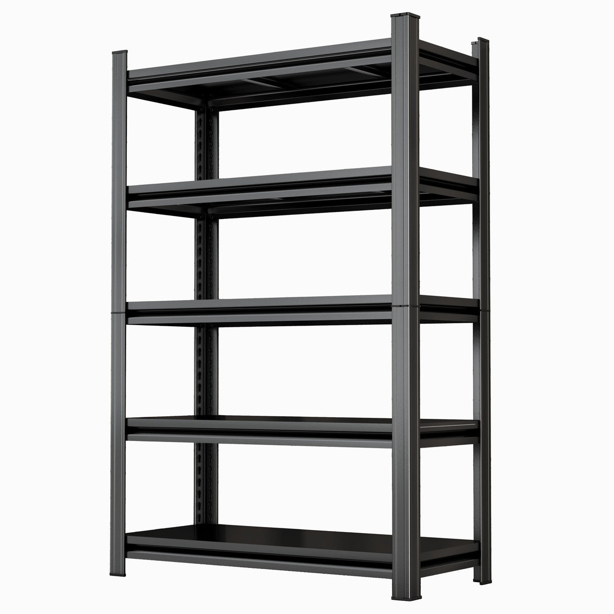 5 Tier Storage Shelves, 2200Lbs Adjustable Metal Shelving Unit - Black