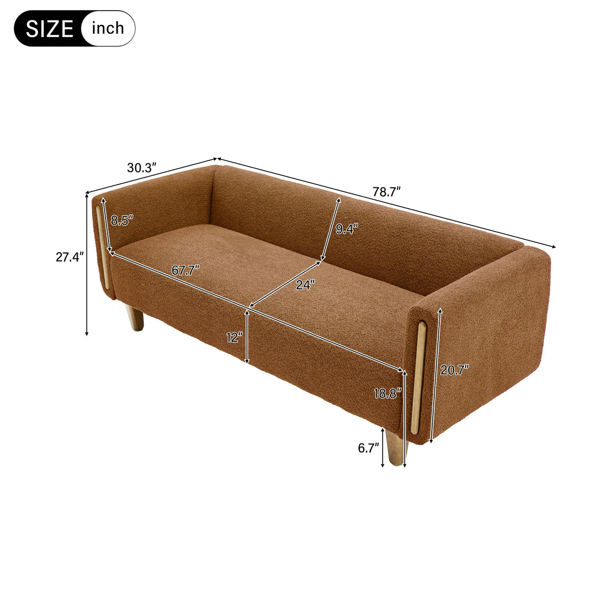 Modern 3 Seater Sofa