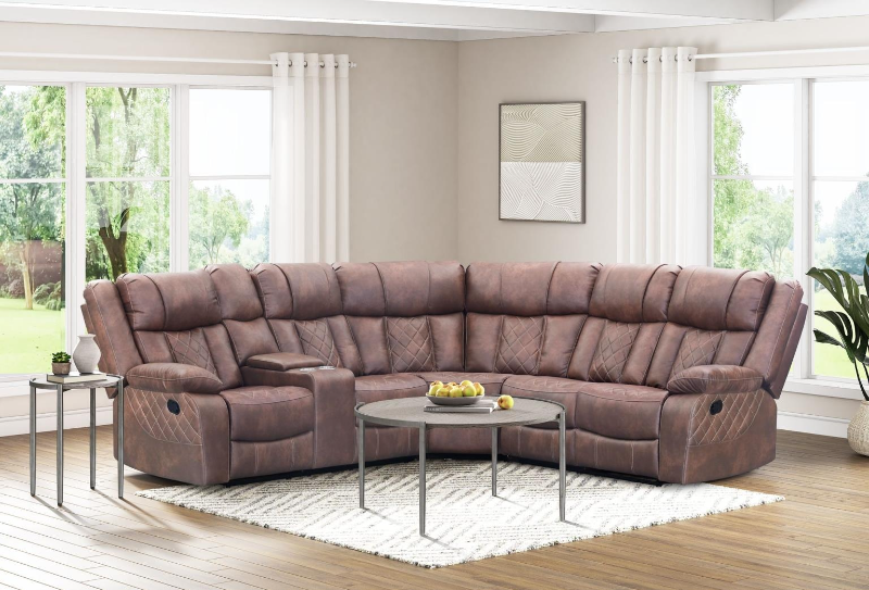 Lux Brown Sectional - 4037035+4037015+4037025