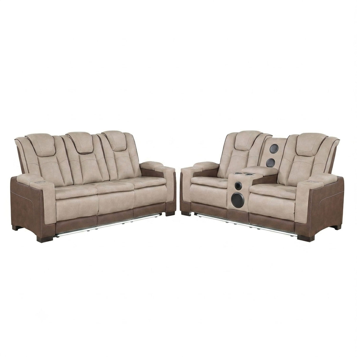 Bruno - Power Reclining Living Room Set With LED Lighting