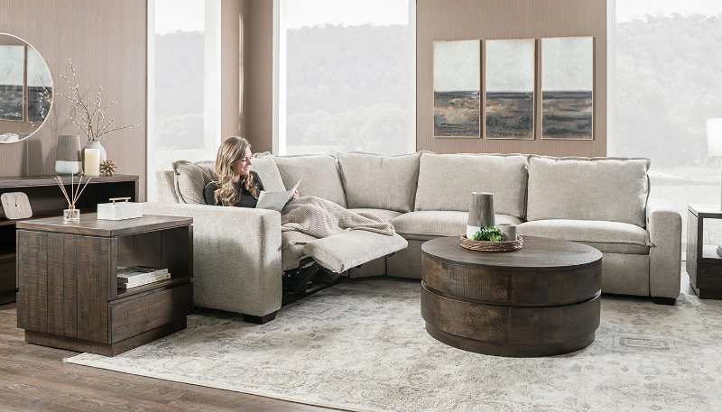 Z Loveshack 4-Piece Reclining Sectional - LARDSLVS+WEDSLVST+ARCDSLVS+RARDSLVS
