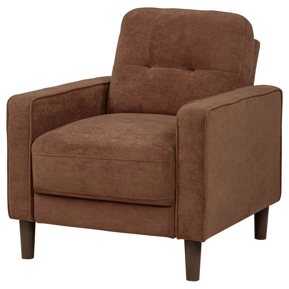 Heather - Track Arm Tufted Accent Chair - Rust