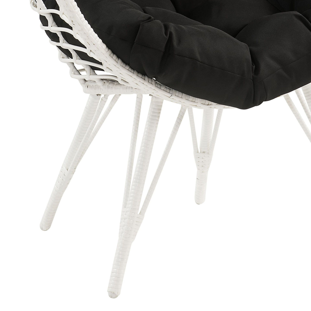 Galzed - Patio Lounge Chair - Black / White