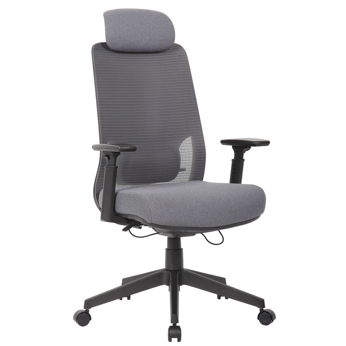 High Back Breathable Ergonomic Office Chair With Adjustable Headrest & 5D Armrest, Height Adjustable Swivel - Antique Gray