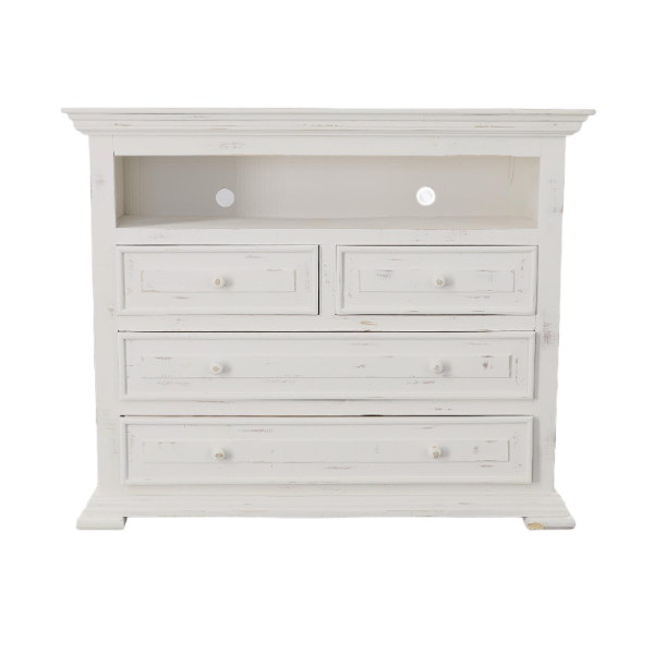 VB CHALET WHITE TV CHEST - 3700TVNW