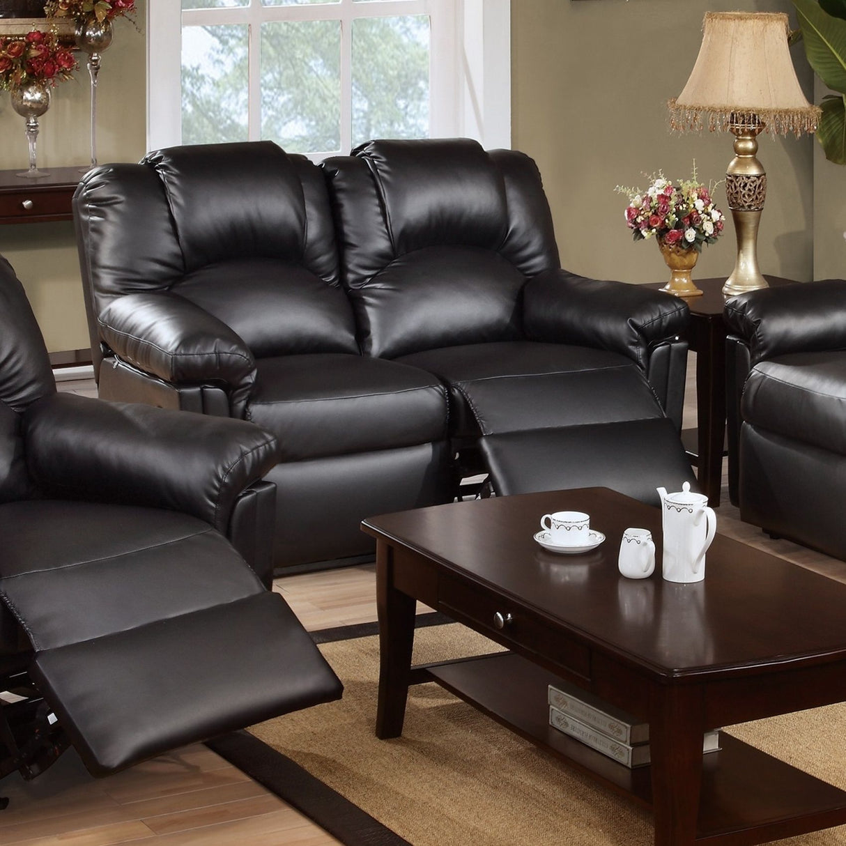 Modern Living Room Set, Cushion Backrest And Pillow Armrest
