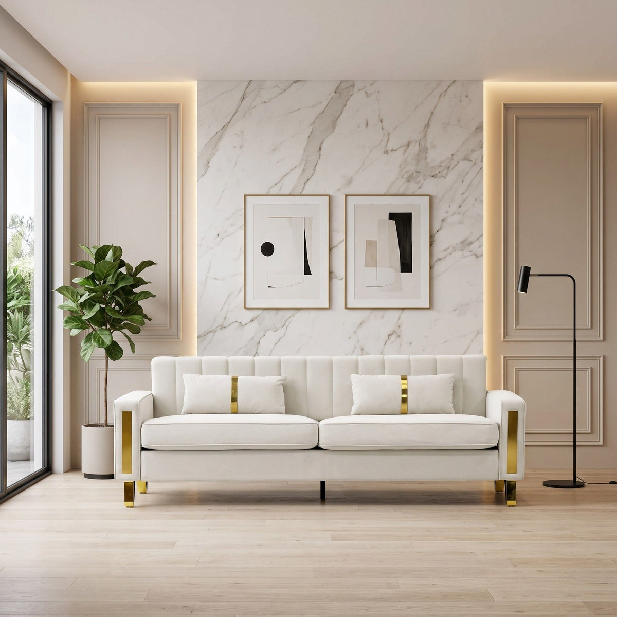 Luxurious Sofa With Accents