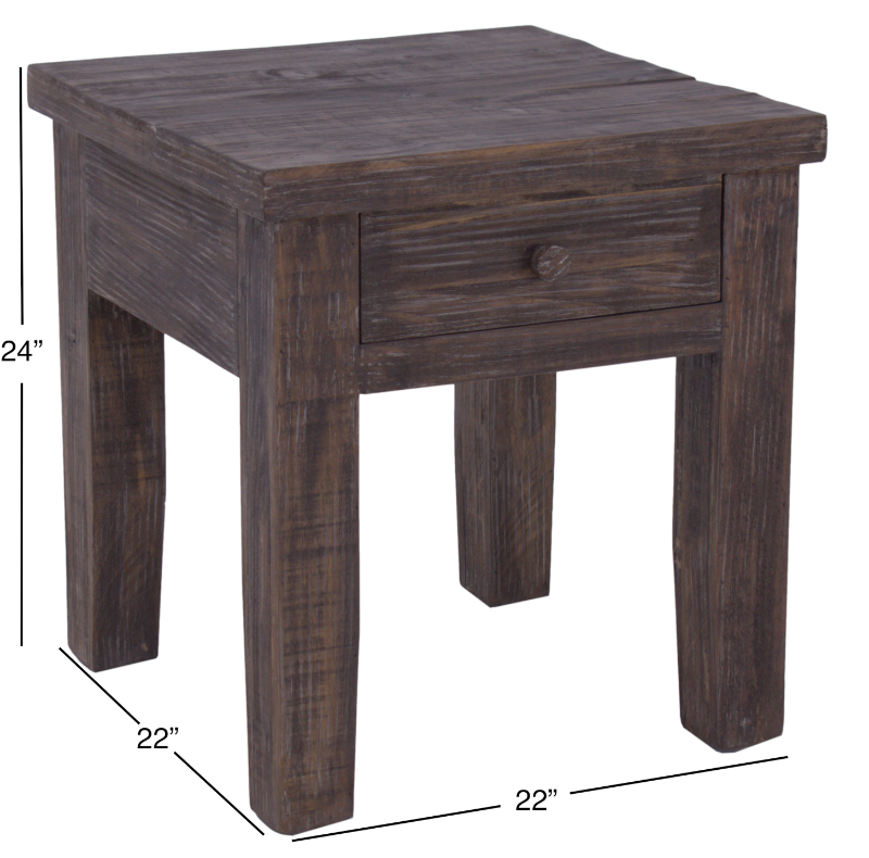 VO 775 BARNWOOD END TABLE - MIC775ET