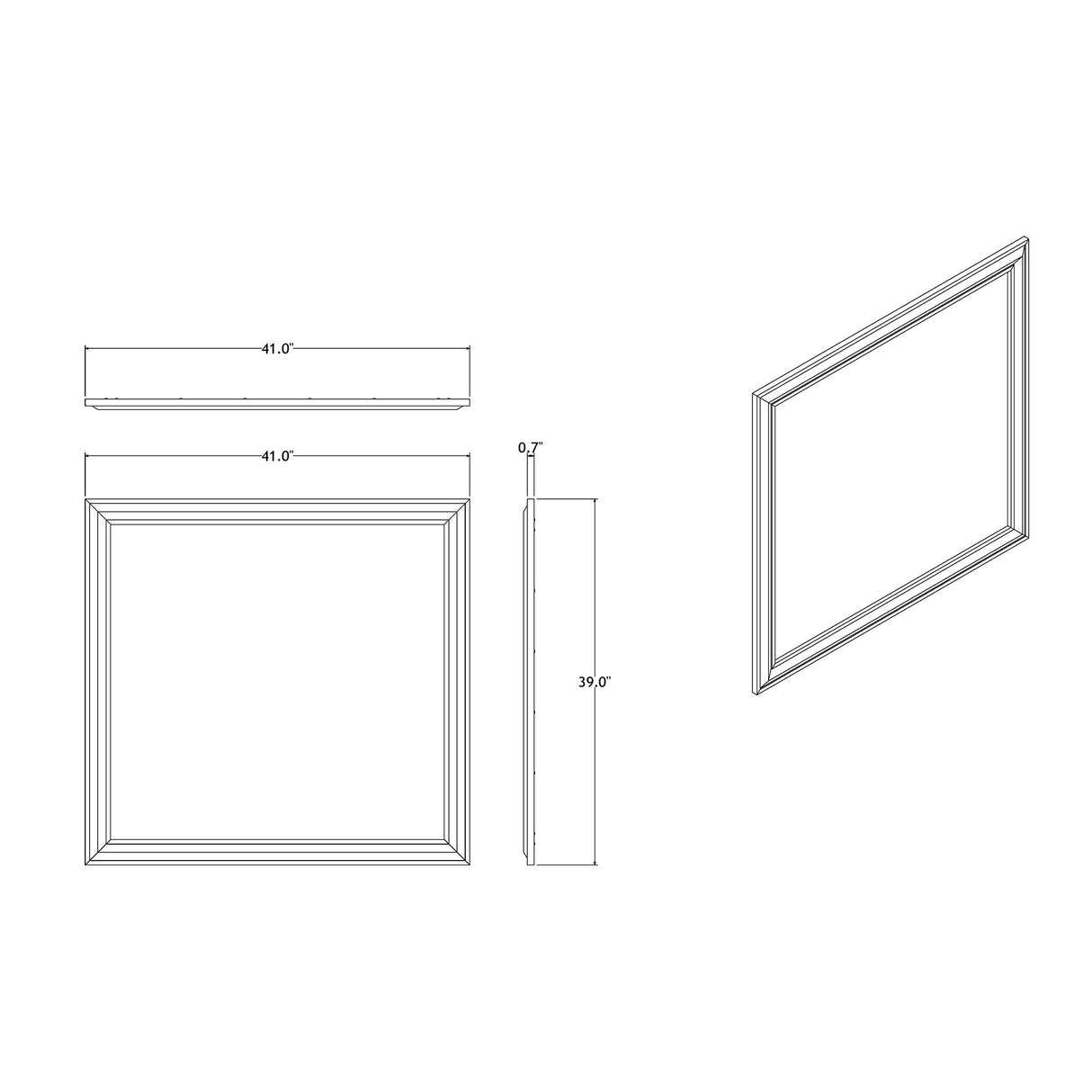 Adelaide - Mirror - Black / Gray