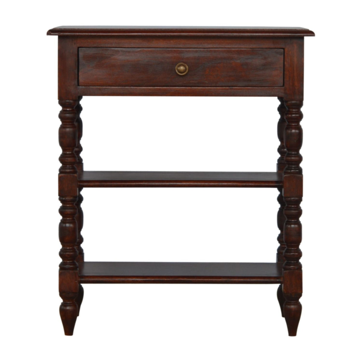 Turned Occasional Table - Brown