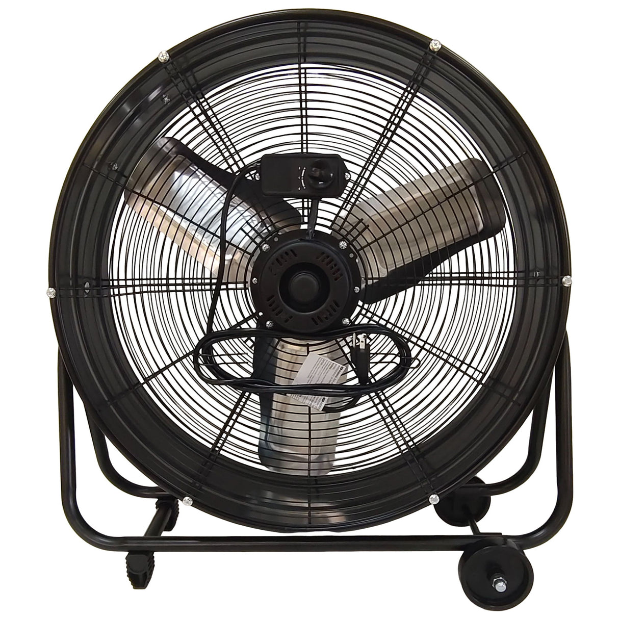 Drum Fan With Pure Copper Wiring Motor And Blades - Black