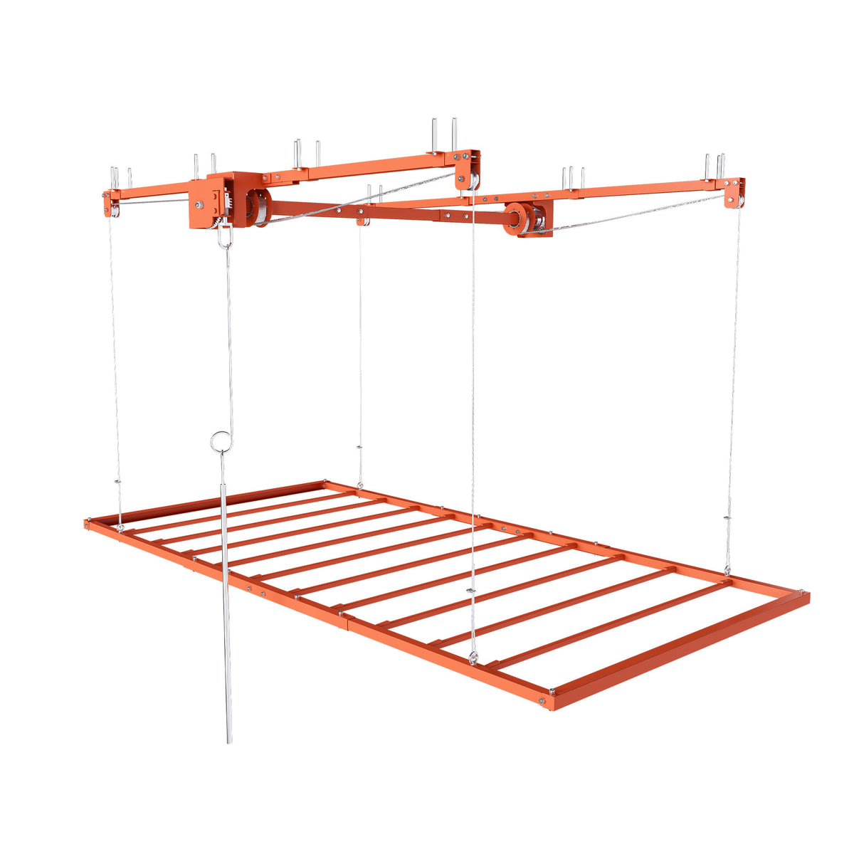 Overhead Garage Storage Rack For High Ceilings - Orange