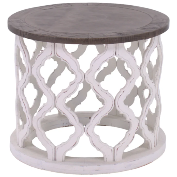 VO BROCADE NW/GRANITE END TABLE - BROENWG