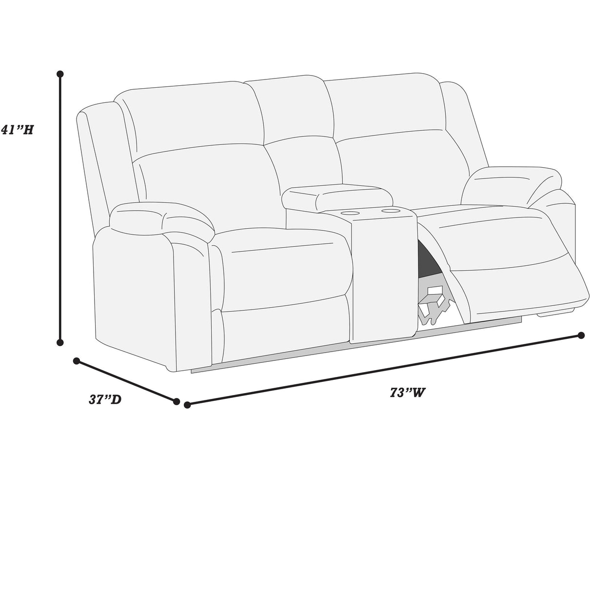 Modern Living Room Set With Pillow Arms