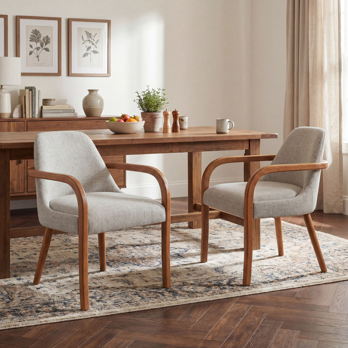 Dining Upholstered Armchairs (Set of 2)