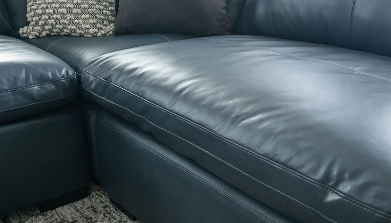 City Limits II 5-Piece Navy Leather Sectional - RACDSCLS+WEDSCLS+ARCDSCLSx2+LACDSCLS