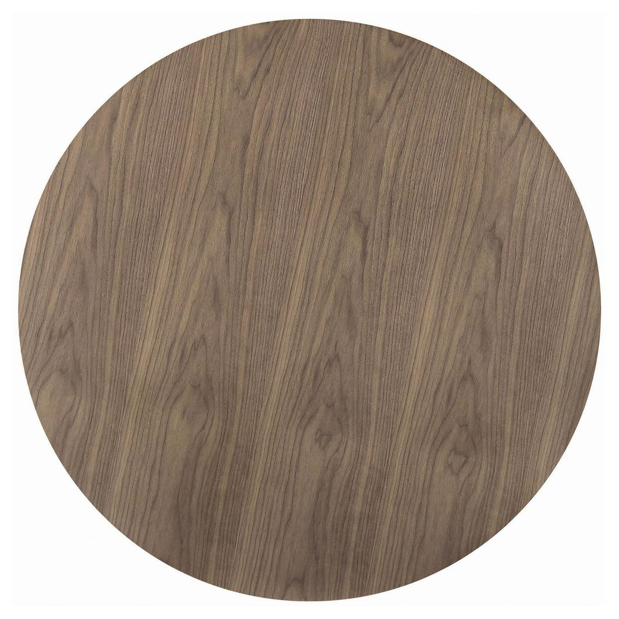 Round Dining Table With Pedestal Base - Warm Walnut