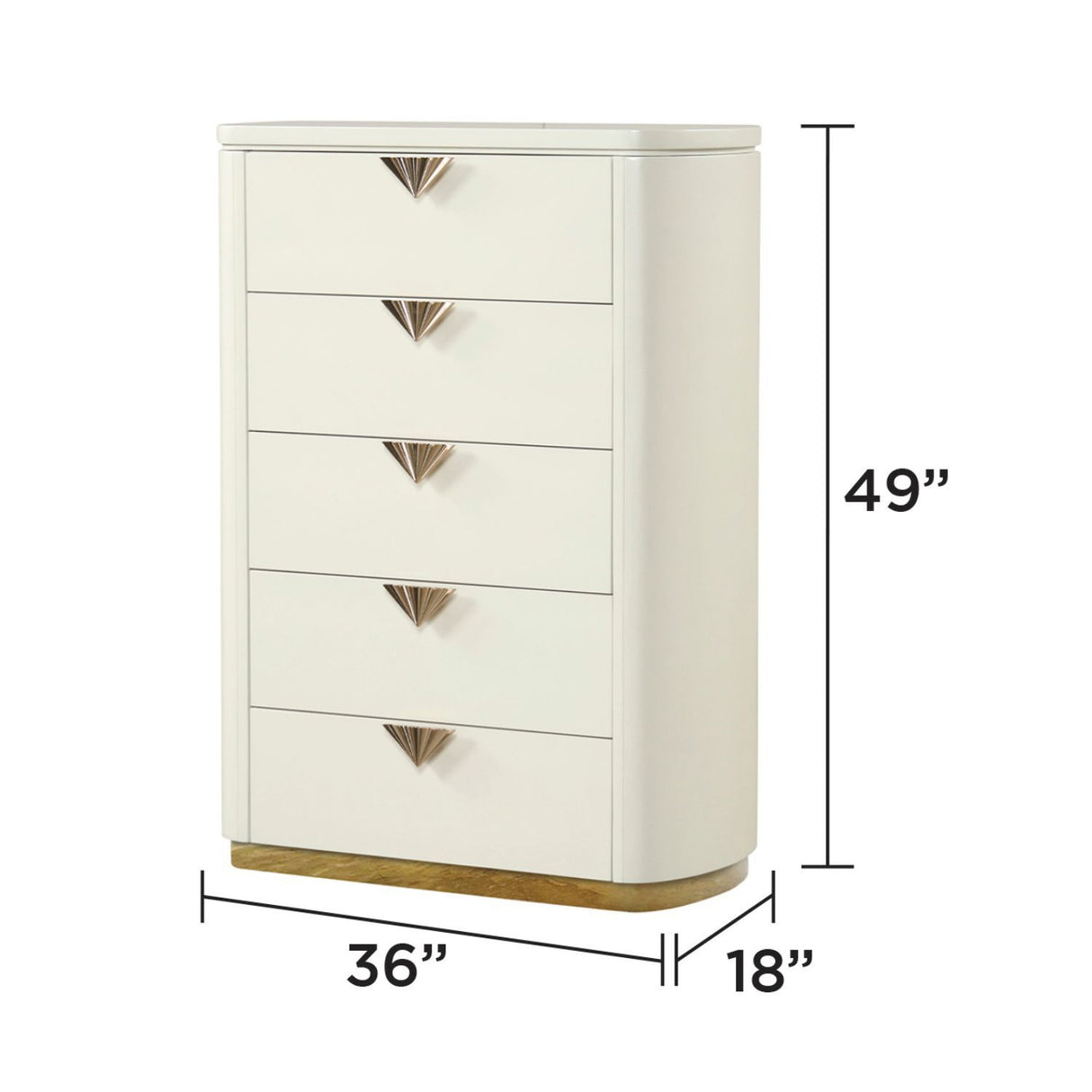 La Pierre - 5 Drawer Chest - Beige