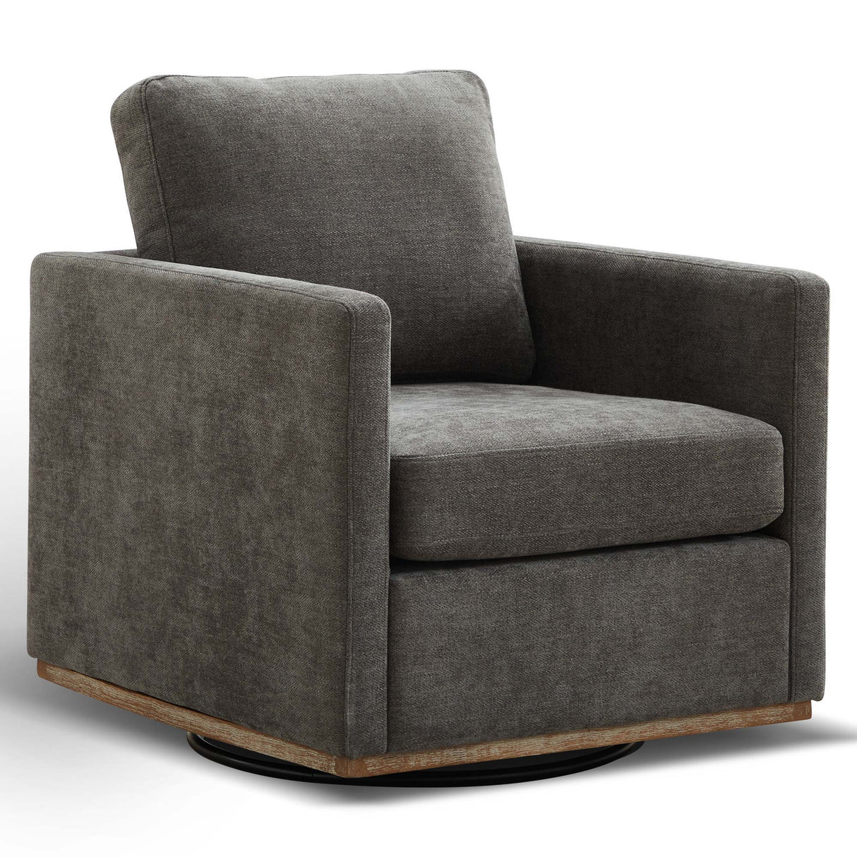 Square Upholstered Swivel Accent Chair