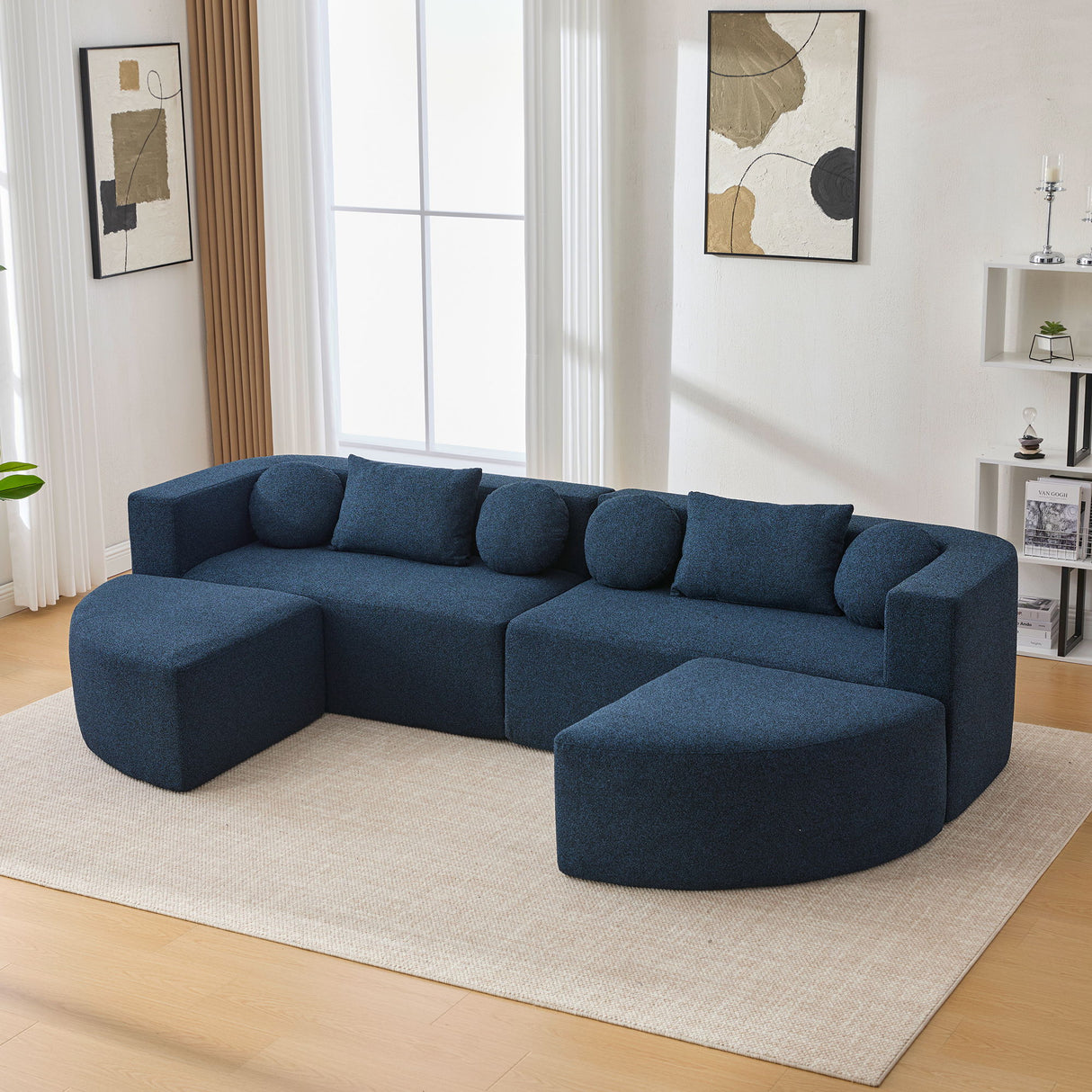 Boneless - Couch Modular Sectional Sofa With Deep Seating And Curved Design