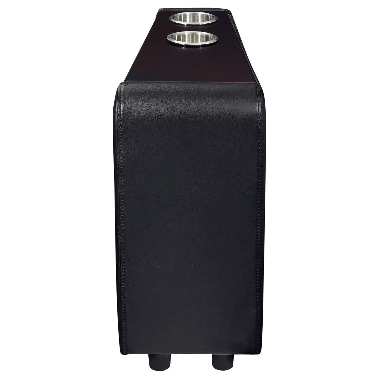 Nseluka - Upholstered Wedge Console For Home Theater With Cupholders - Black