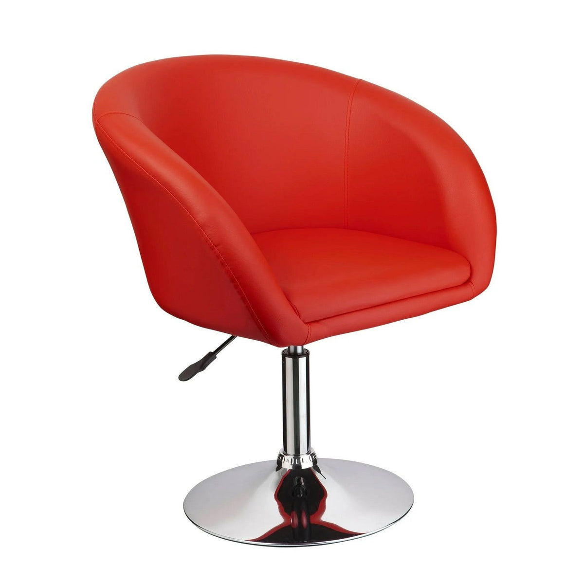 Adjustable Swivel Barrel Chair For Dining Room - Red