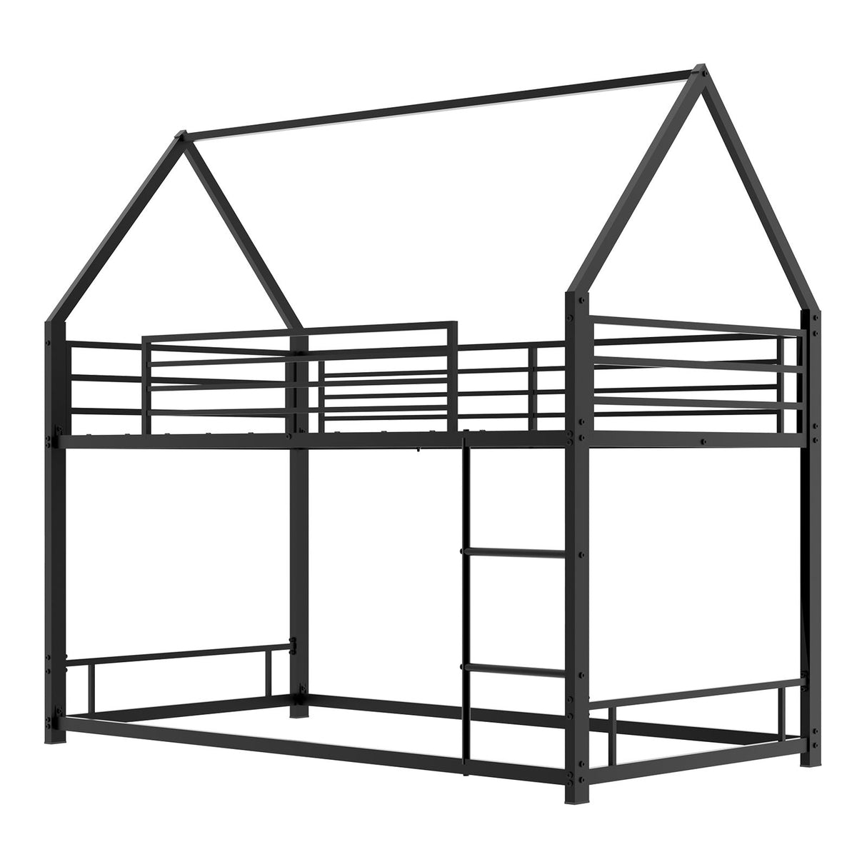 Bunk Bed With Safety Guardrails, No Box Spring Needed
