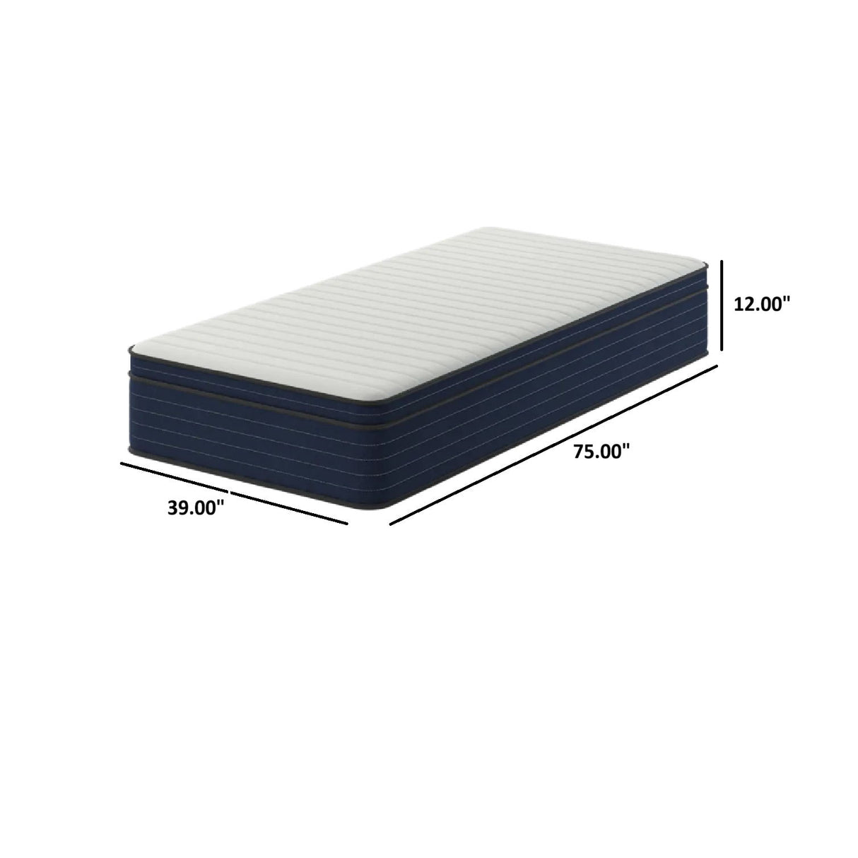 12" Medium Firm Euro Top Hybrid Cooling Gel Infused Pocket Spring And Memory Foam Mattress