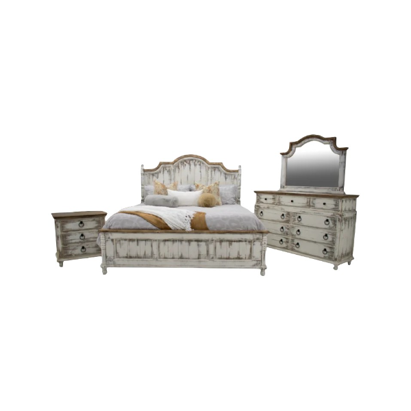 Clarice Queen Bed Dresser Mirror & Nightstand - CLARICEQ+CLARICQF+CLAIRCEQ+CLARICED+CLARICEM+CLARICEN