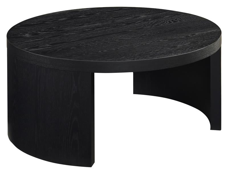 Sweeney 39-inch Round Wood Occasional Cocktail Coffee Table Black - 722828