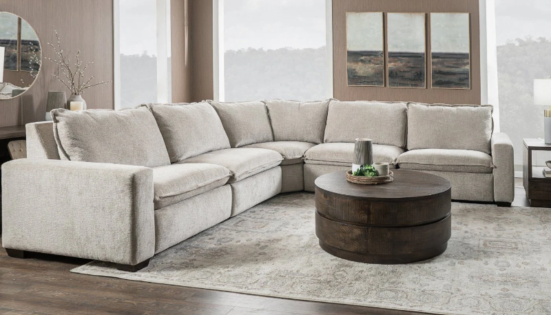 Z Loveshack 5-Piece Reclining Sectional - LARDSLVS+WEDSLVST+ARCDSLVSx2+RARDSLVS