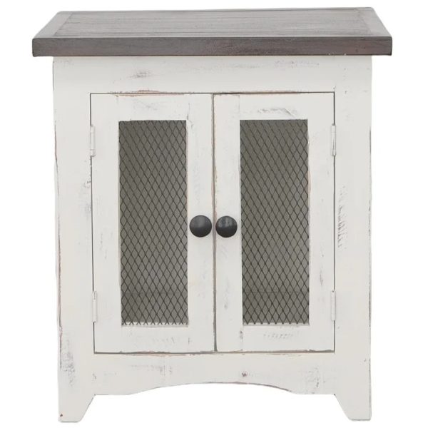 ZVA MESH 2 DOOR END TABLE - 1027END