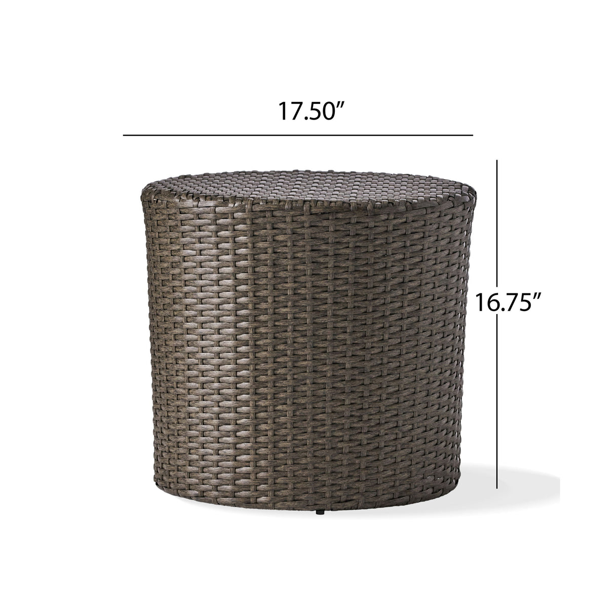 Keaton - Barrel Side Table - Gray