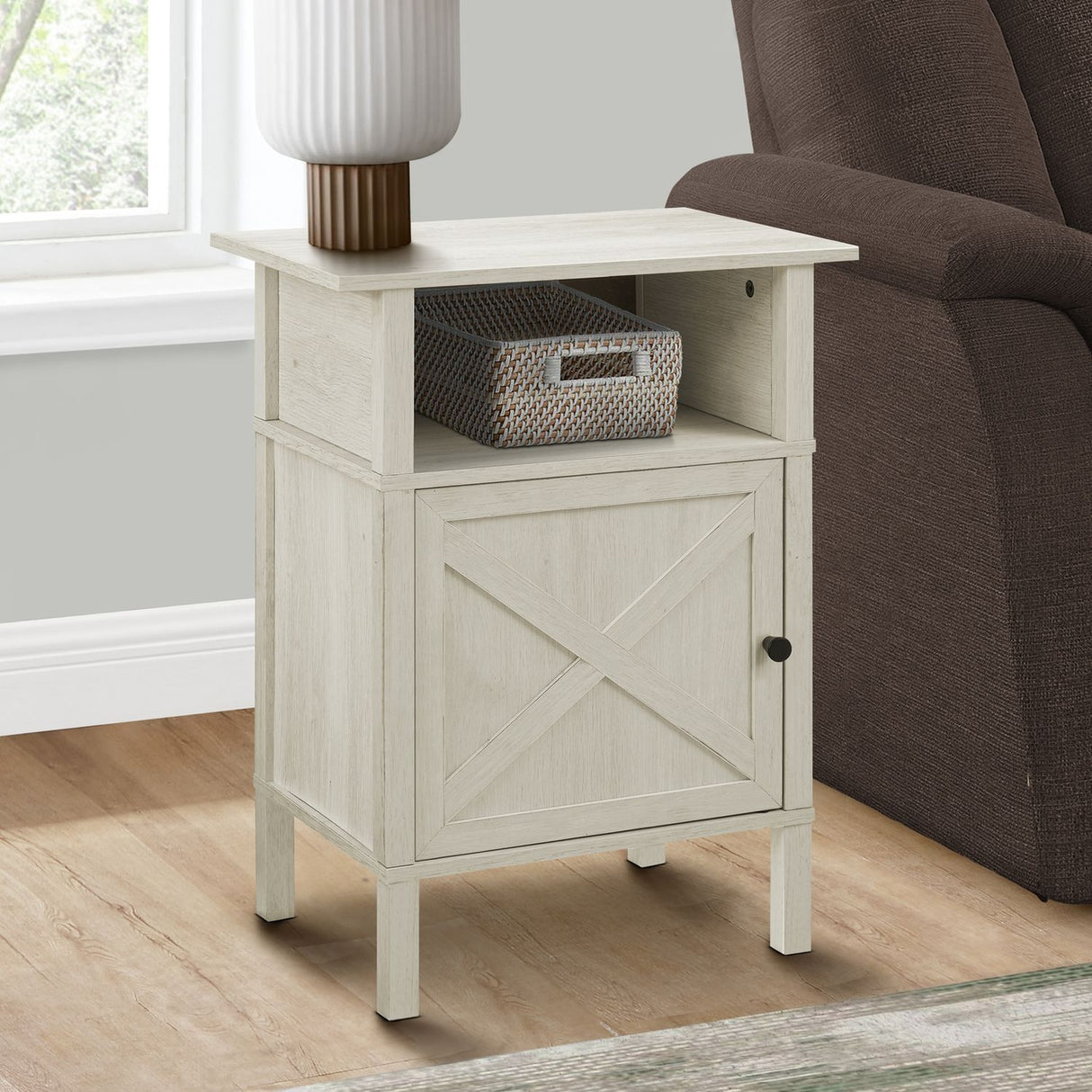 Transitional Accent Table With Storage