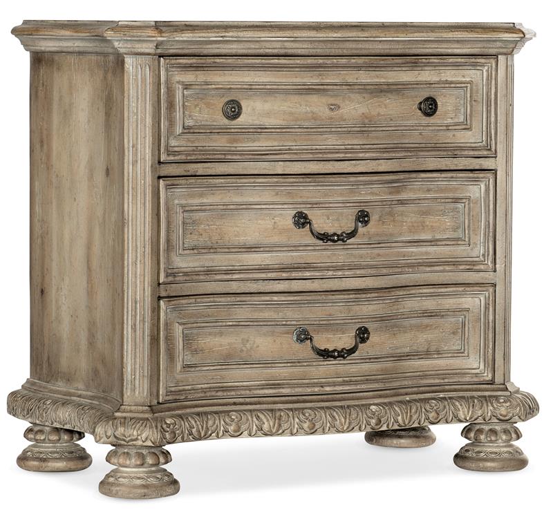 Castella Three Drawer Nightstand - 5878-90016-80