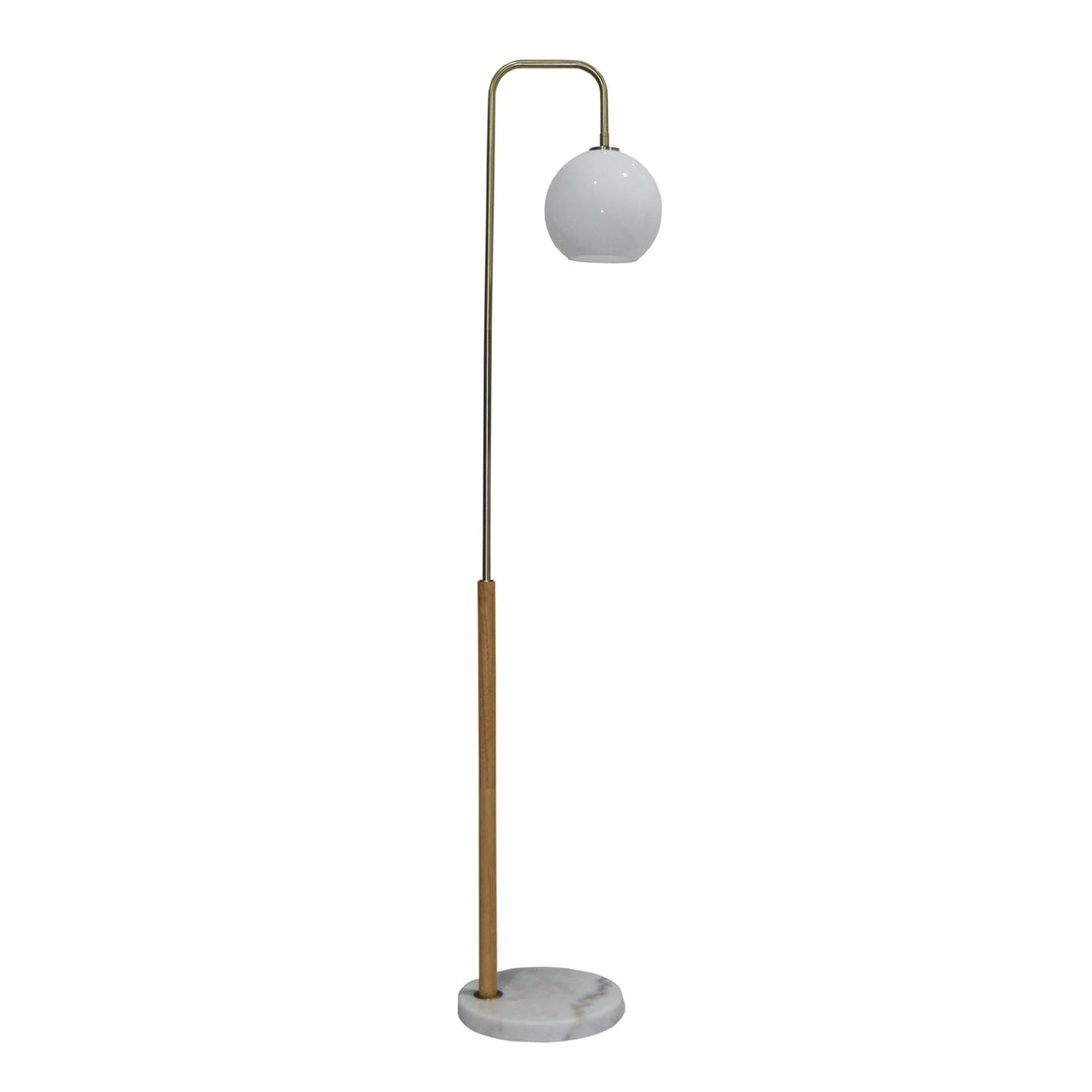 Tall Corner Floor Lamp For Living Room - White