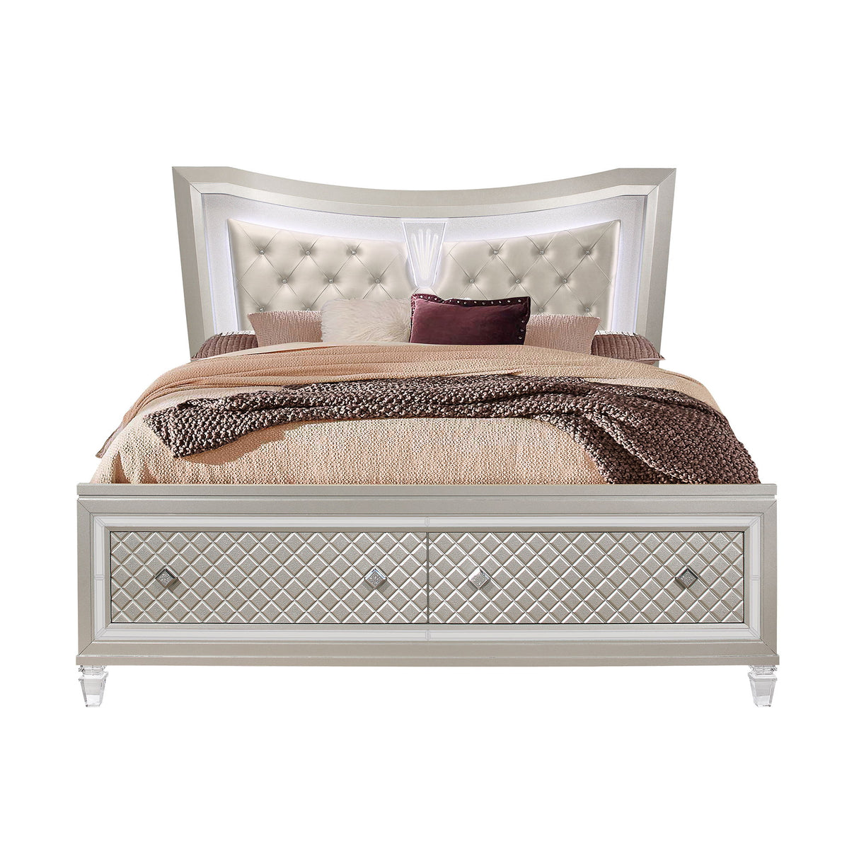 Cross - Elegant Design Bed With LED