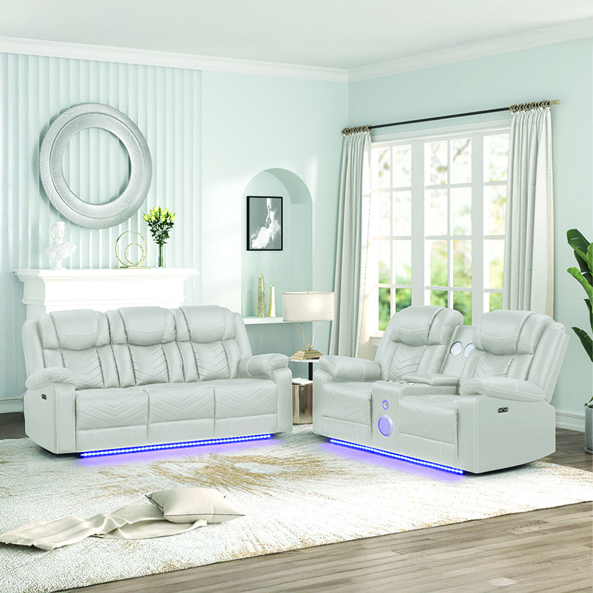 Challenger - LED Power Recliner Set