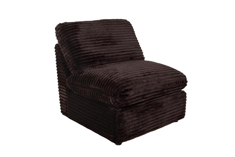 Collins Modular Armless Chair Chocolate Brown - 610350AC
