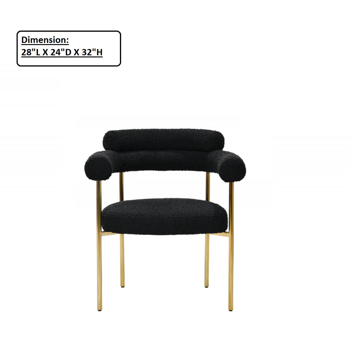Upholstered Accent Dining Chairs With Armrests (Set of 2)