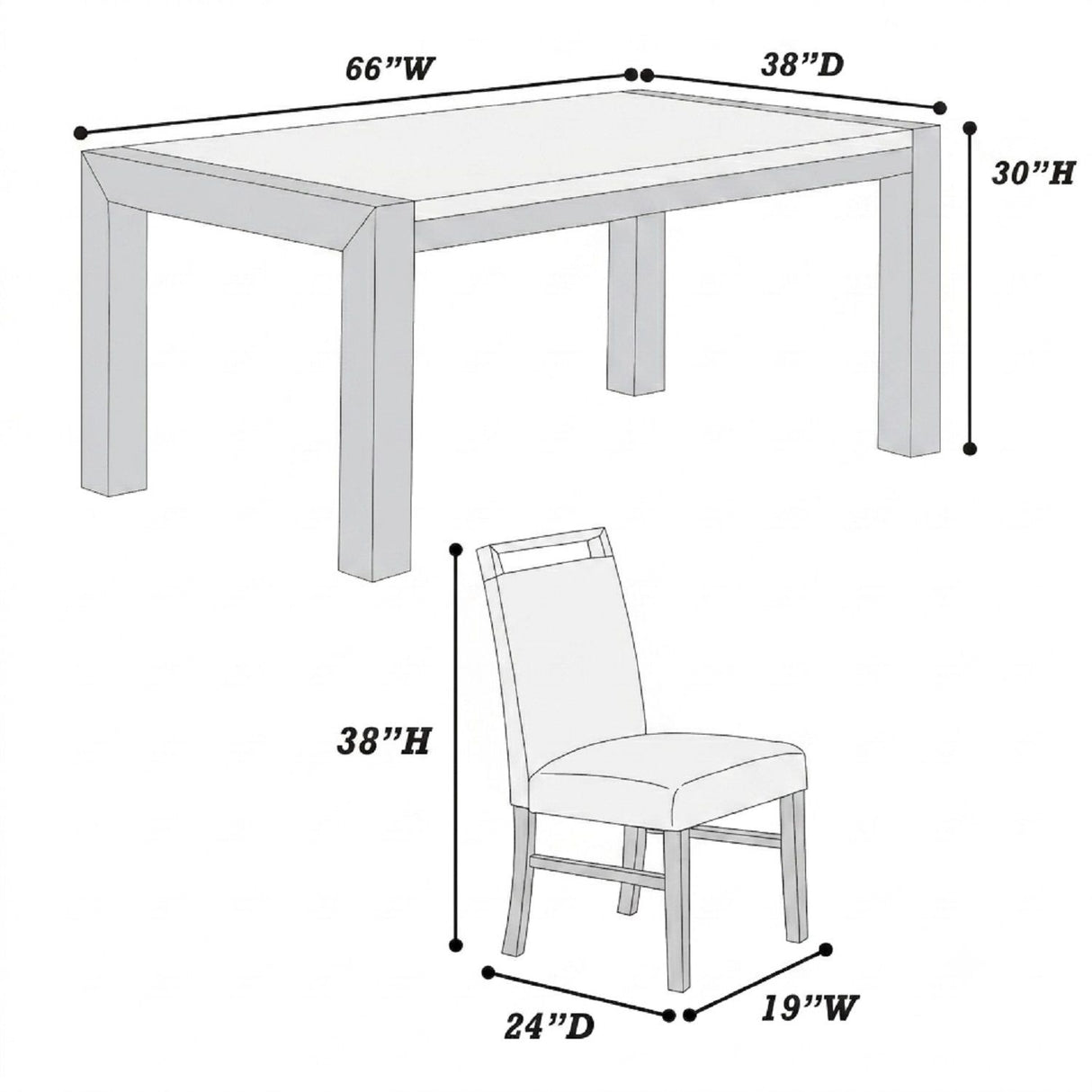Dining Set With Table And Side Chairs