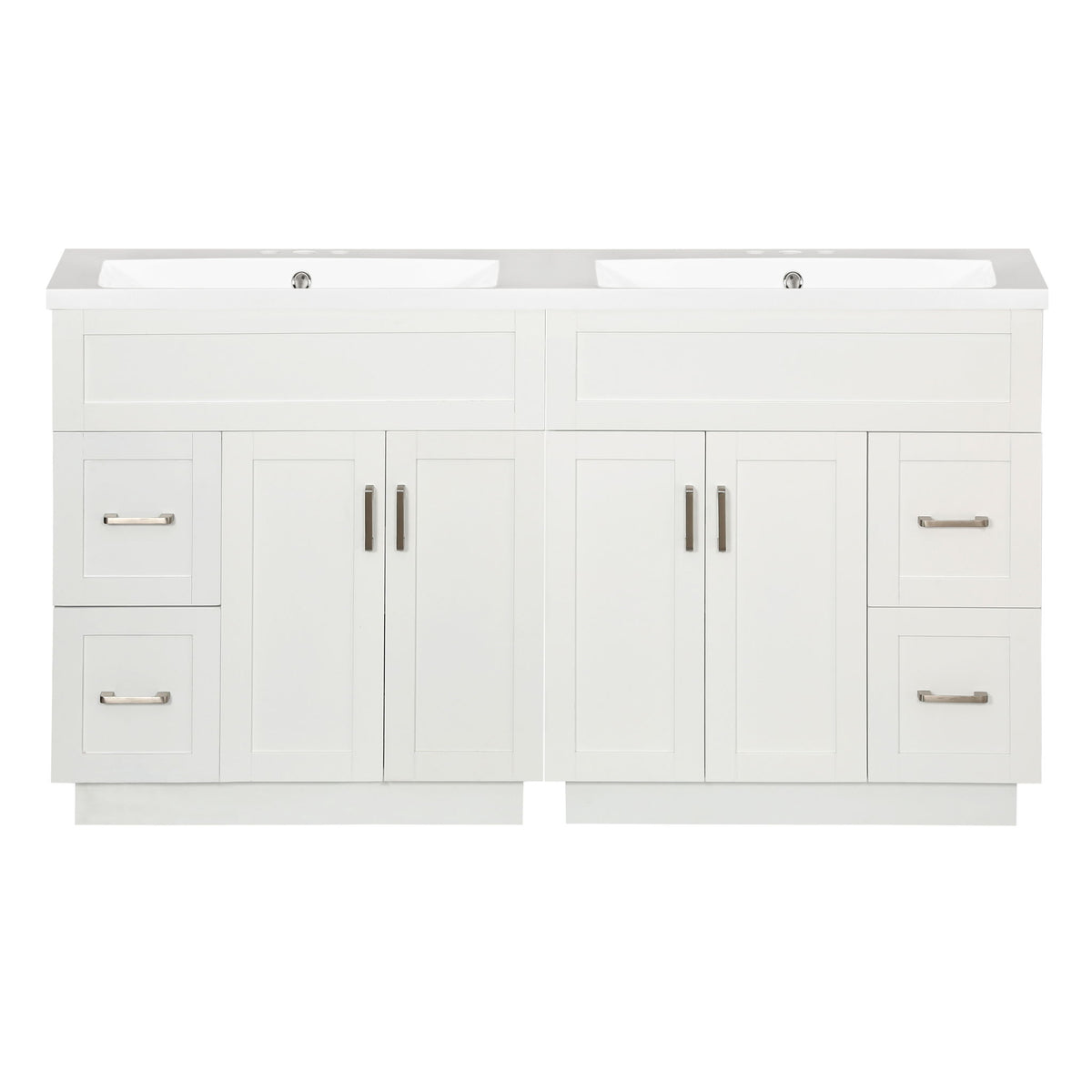 Bathroom Vanity With 2 Doors, 2 Drawers, Adjustable Shelf, Hidden Slides & Soft Close Hinges